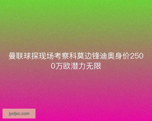 曼联球探现场考察科莫边锋迪奥身价2500万欧潜力无限 曼联球探现场考察科莫边锋迪奥身价2500万欧潜力无限